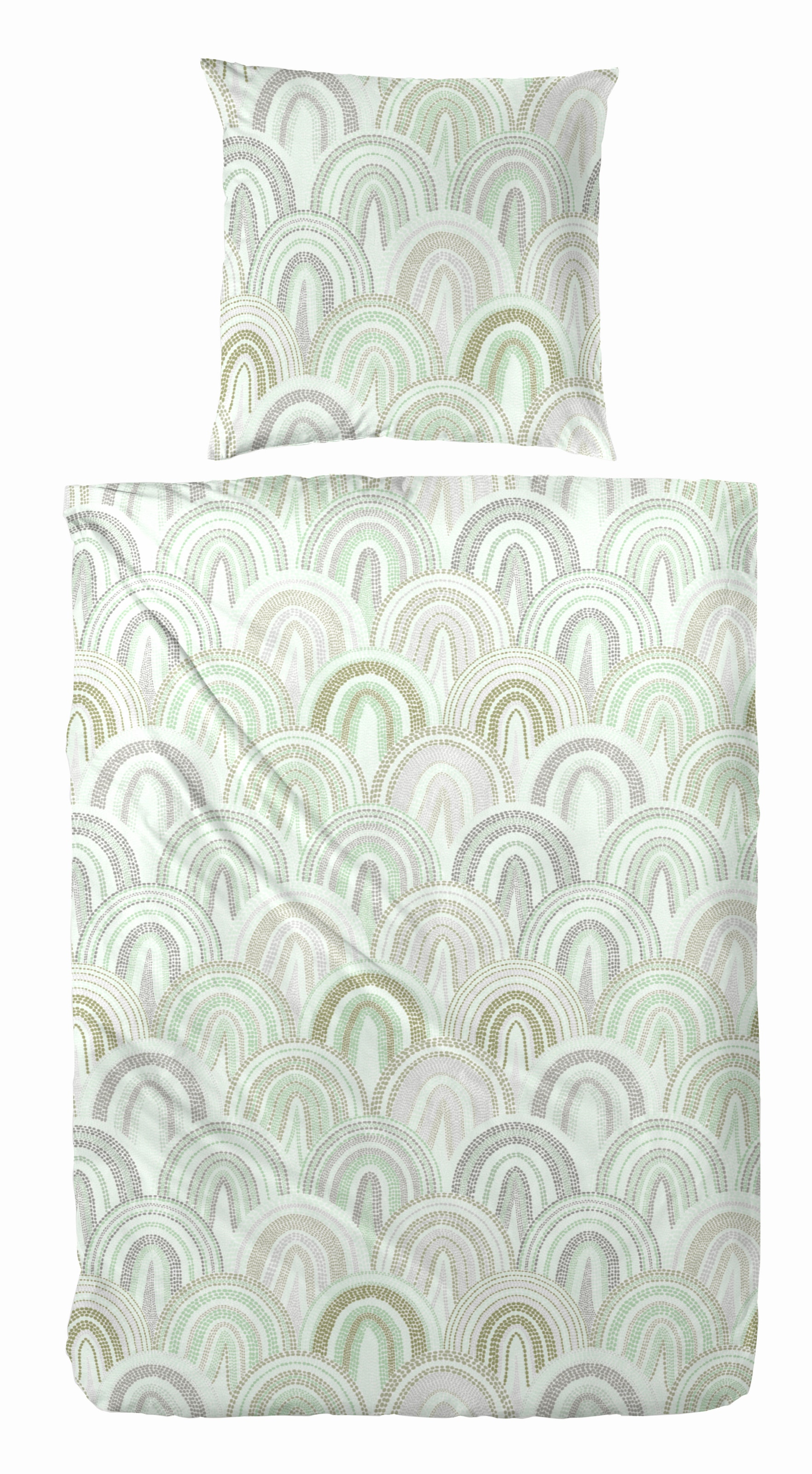 Primera Bettwäsche »Primera Renforce-Bettwäsche Rainboho« 2 Stk. tlg. mit kleinen schlichten Regenbögen