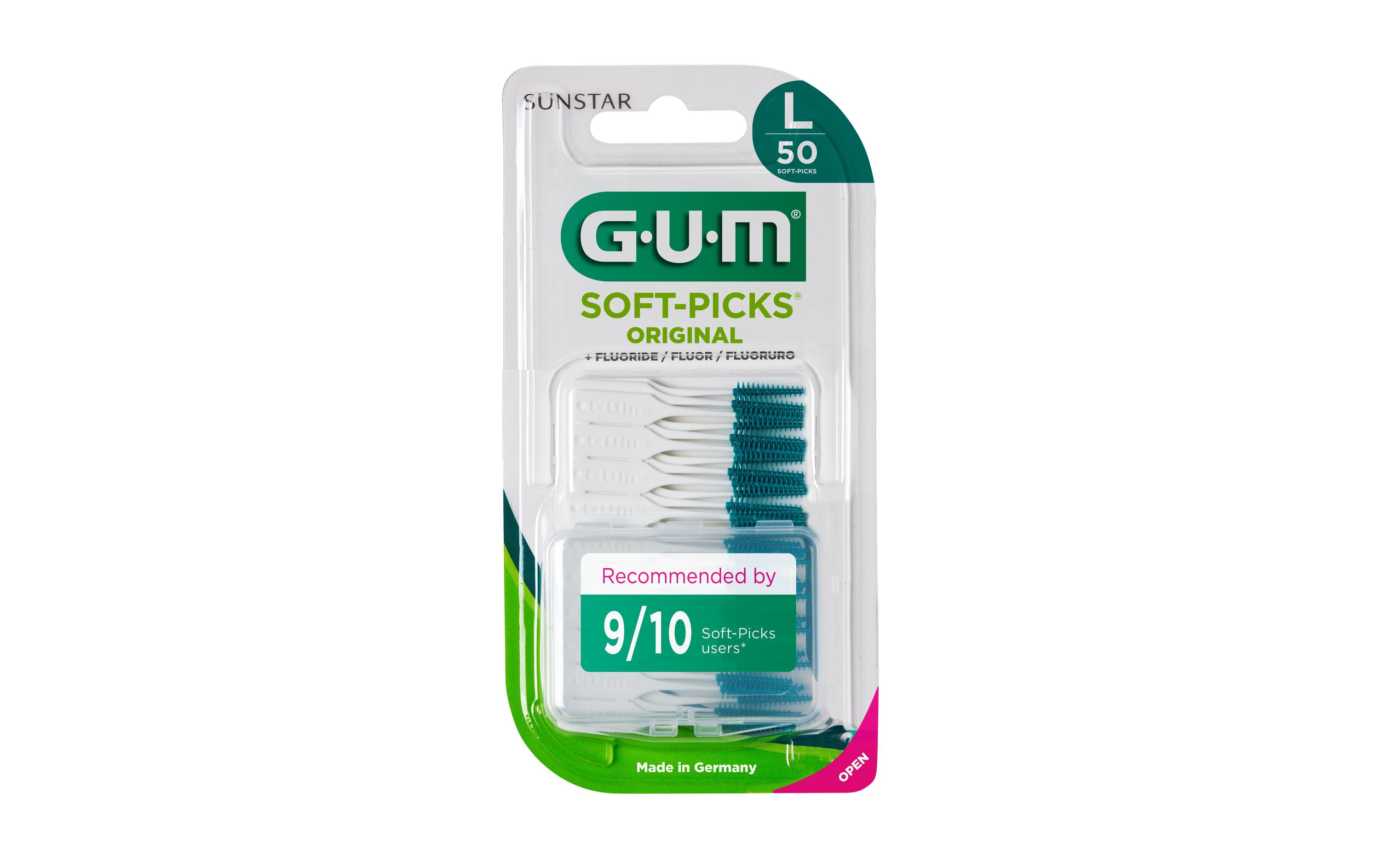Interdentalbürsten Original L 50 StückWeiche und flexible Gummiborsten ohne Latex