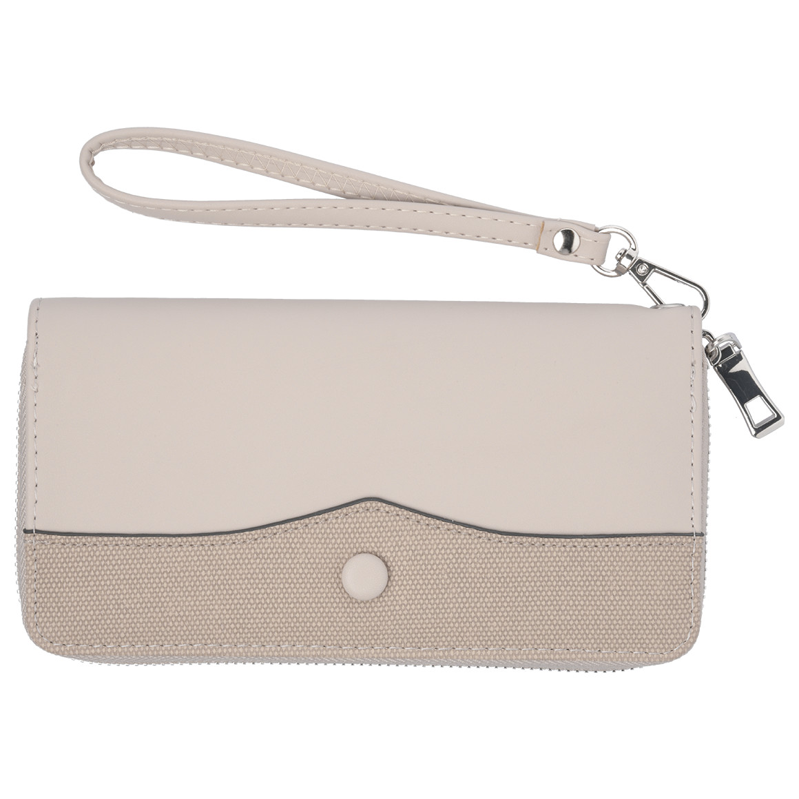 Gina Benotti Damen Geldbörse mit Handgelenkschlaufe beige