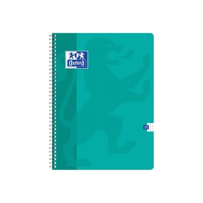 Oxford - Cahier à spirale polypro 24 x 32 cm - 180 pages - petits carreaux (5x5 mm) - disponible dans différentes couleurs