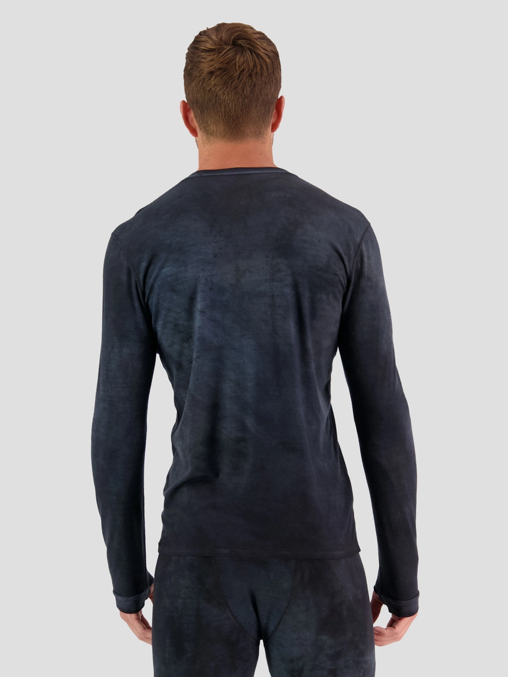 Mons Royale Merino Cascade Flex 200 Base Layer Top black acid wash