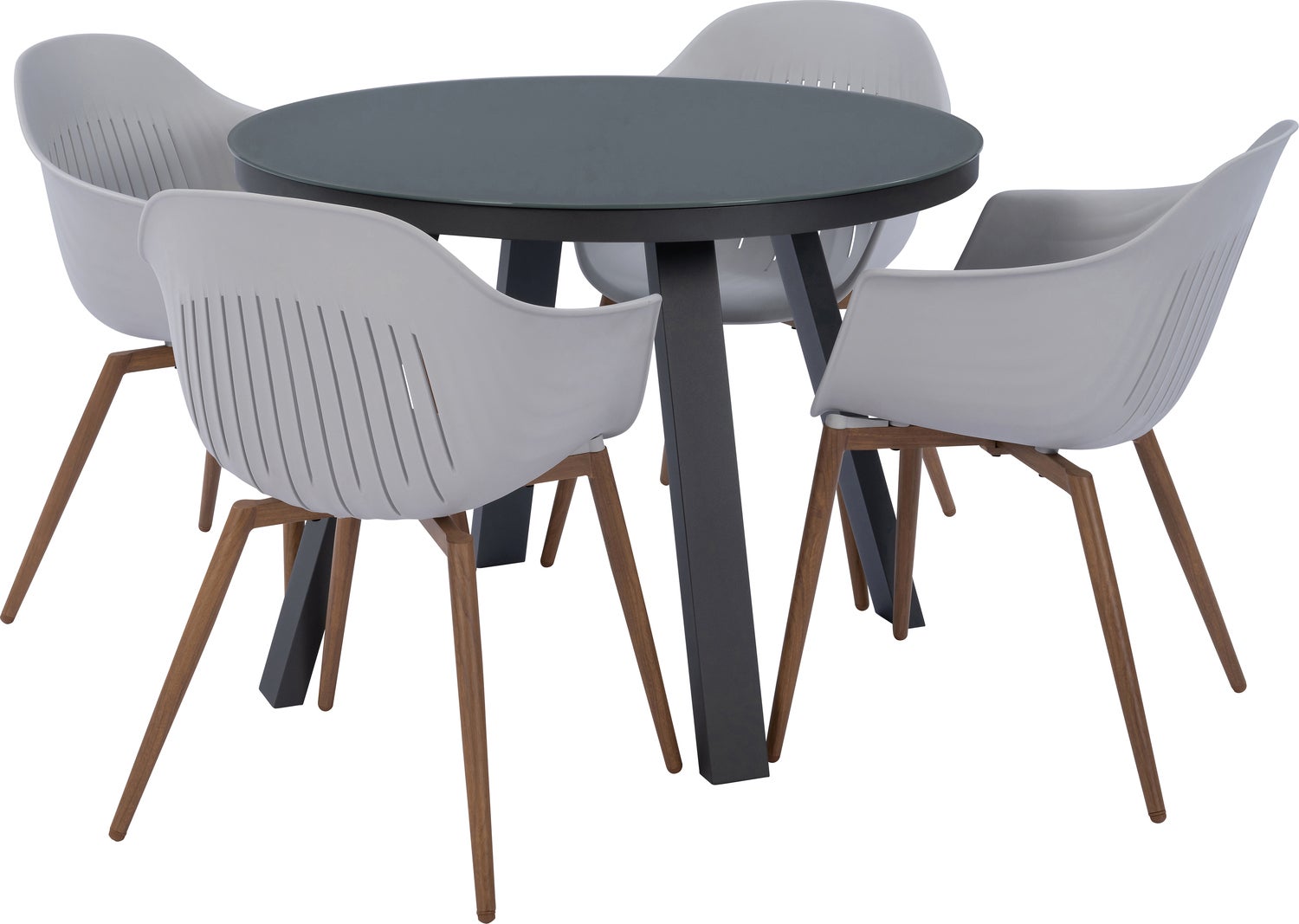 Intratuin eettafel Levi grijs D 100 H 76 cm