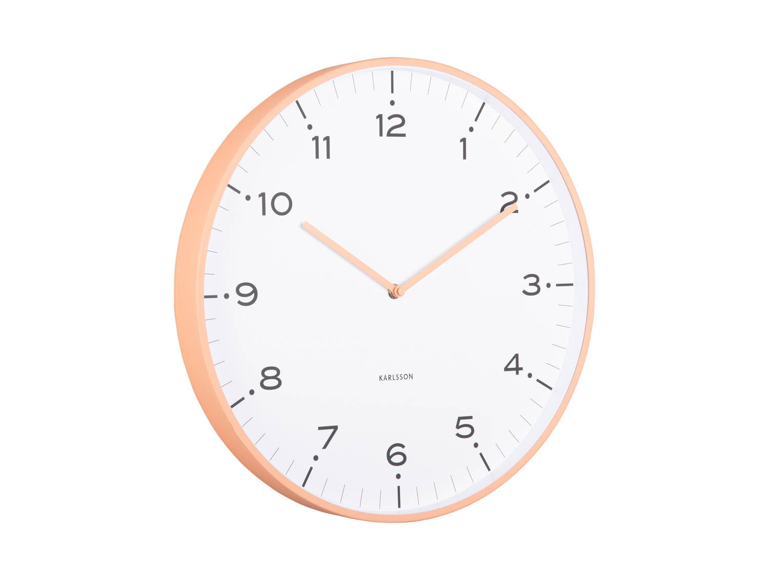 Wall clock Circus Rings peach orange