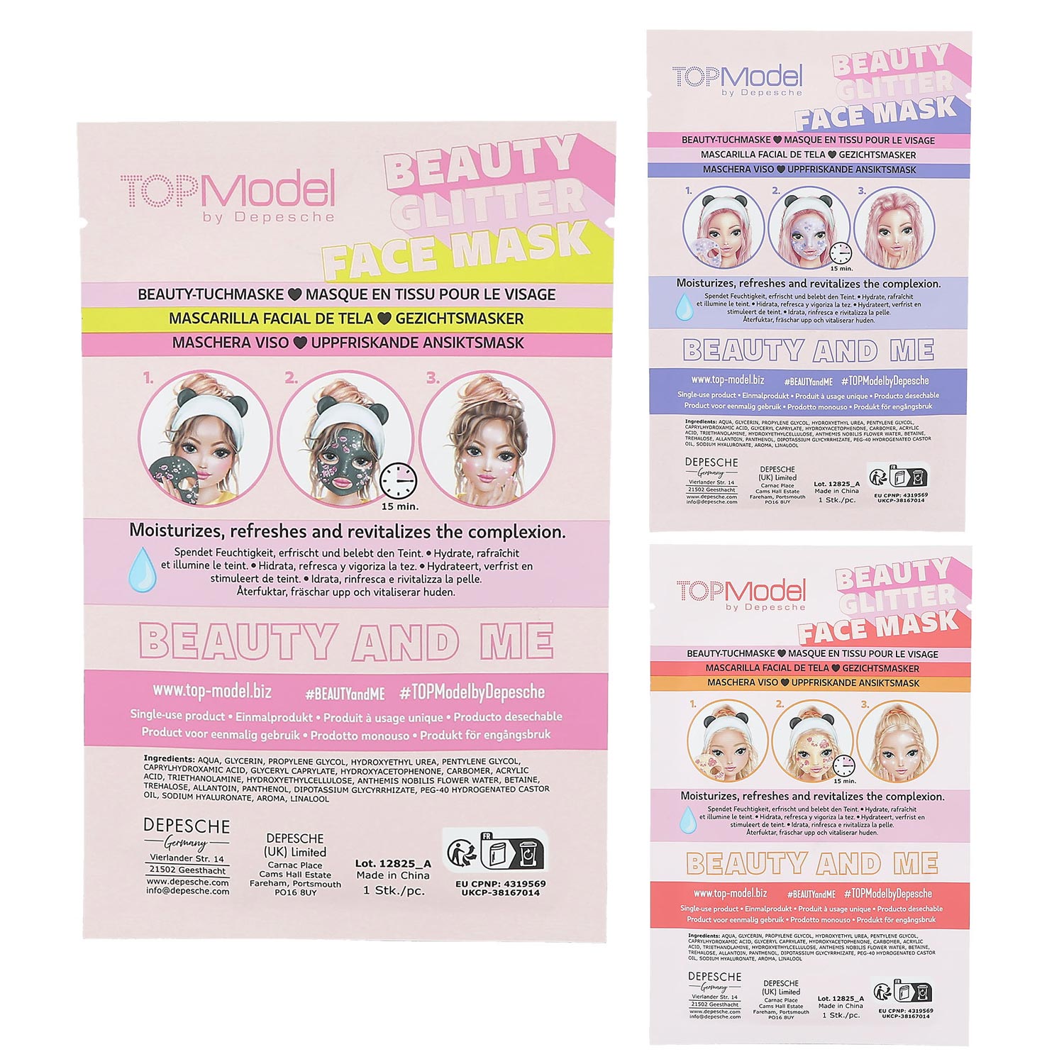 TOPModel Sheetmasker Glitter Beauty And Me