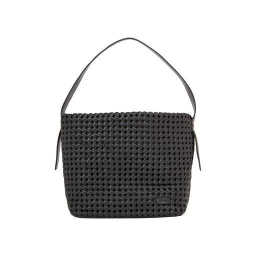 Calvin Klein Braided Medium Shopper, Black
