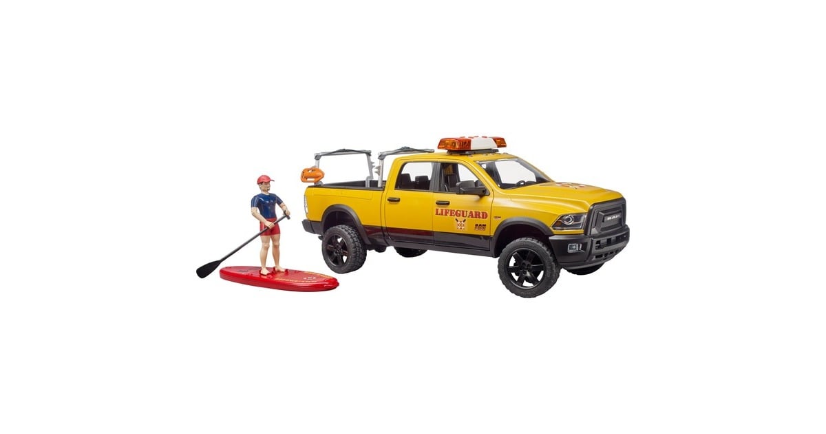 bruderDodge RAM 2500 Reddingsbrigadeauto met strandwacht Modelvoertuig  (02506)