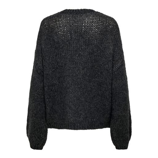ONLY Jackie Striktrøje, Dark Grey Melange, L
