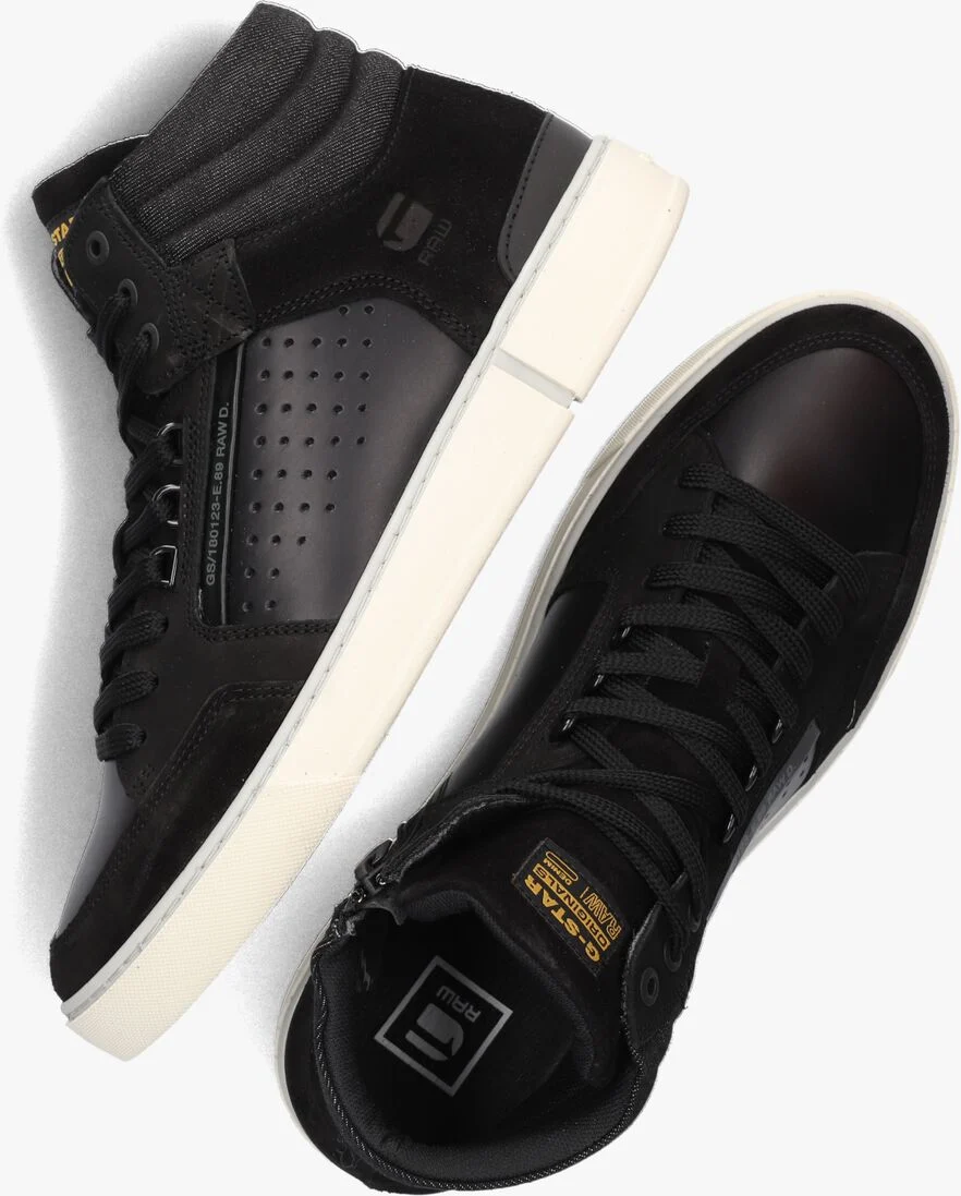 G-STAR RAW zwarte g-star raw hoge sneaker ravond ii mid lea m