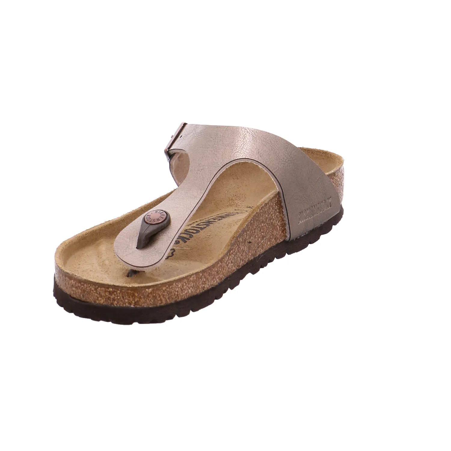 BIRKENSTOCK Bio-Zehentrenner Bronze Lederimitat