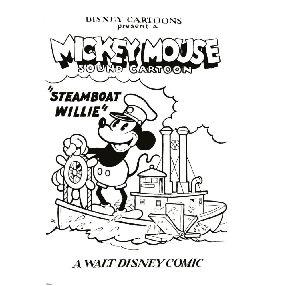Køb Poster & Frame Disney - Steamboat Willie
