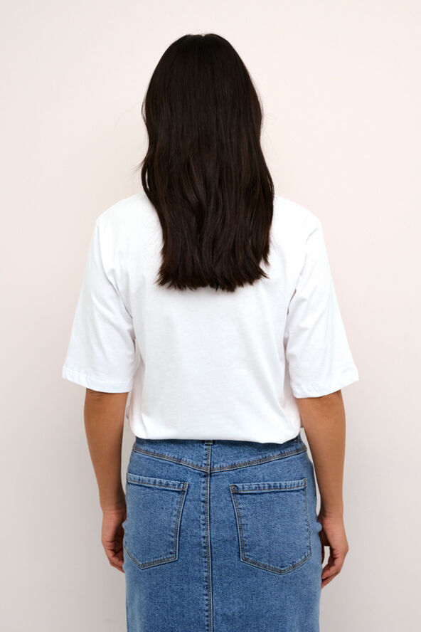 Kaffe KAmira T-Shirt Optical white/watermelon