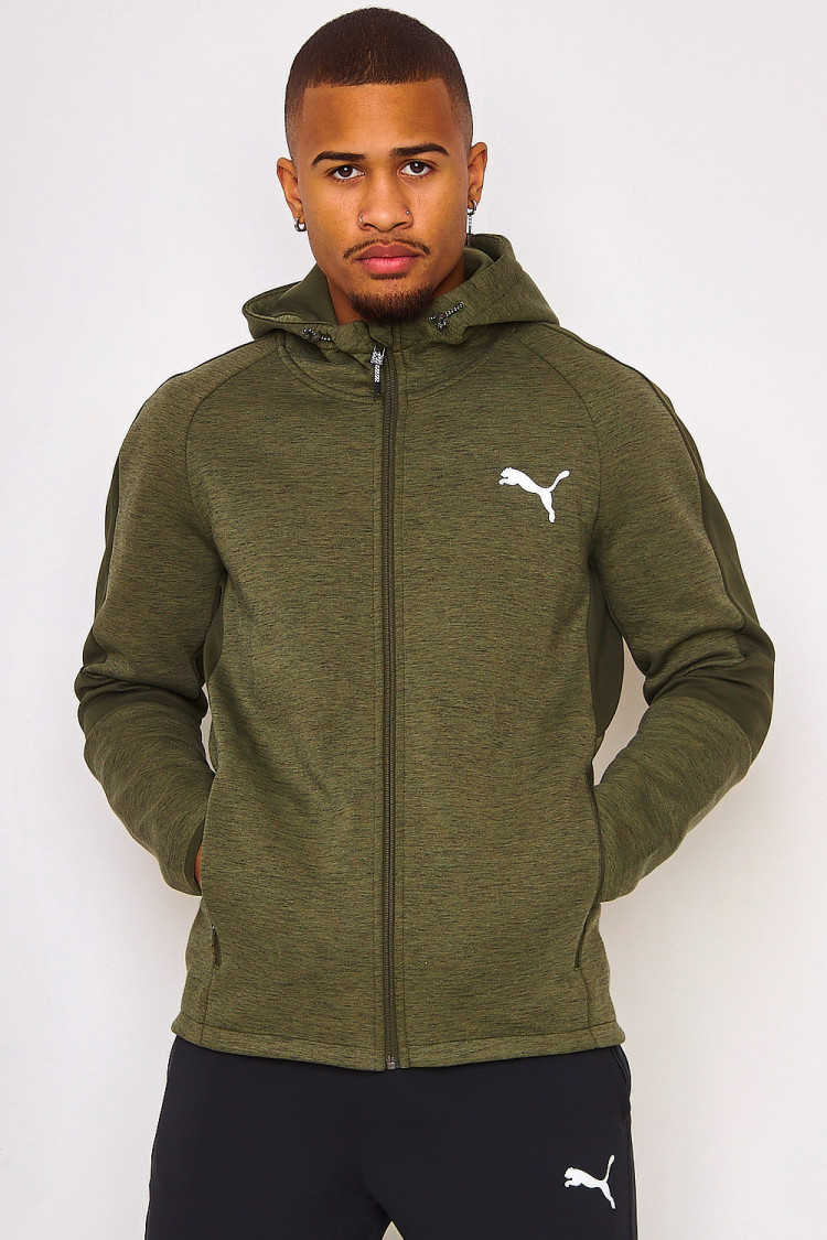 Sweat zippé Evostripe FZ vert / Puma