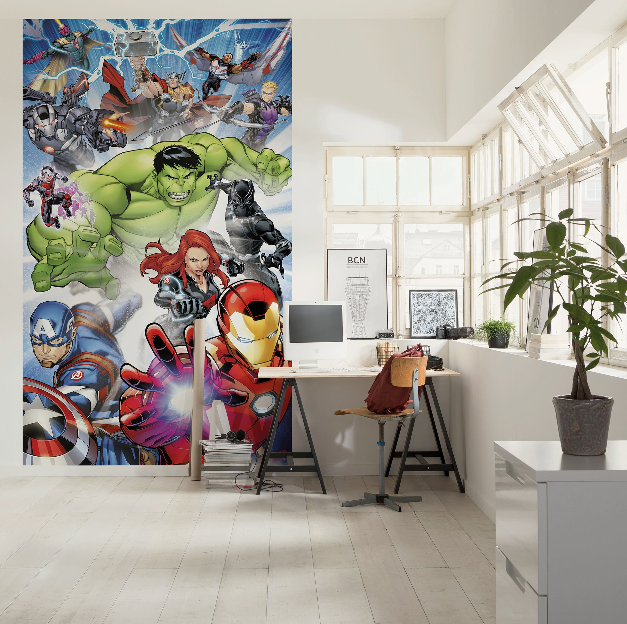 Komar Kindertapete »Marvel Avengers Protect« bedruckt glatt