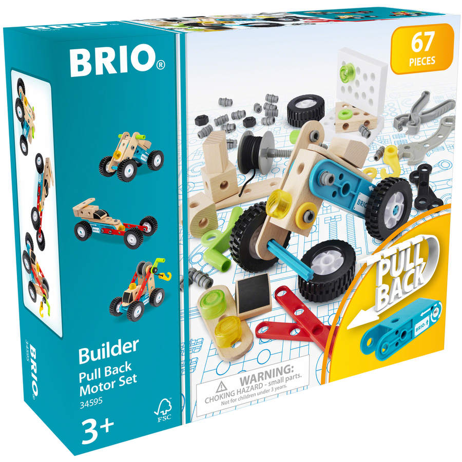 BRIO® Builder Nachziehmotor-Konstruktionsset, 67-tlg.