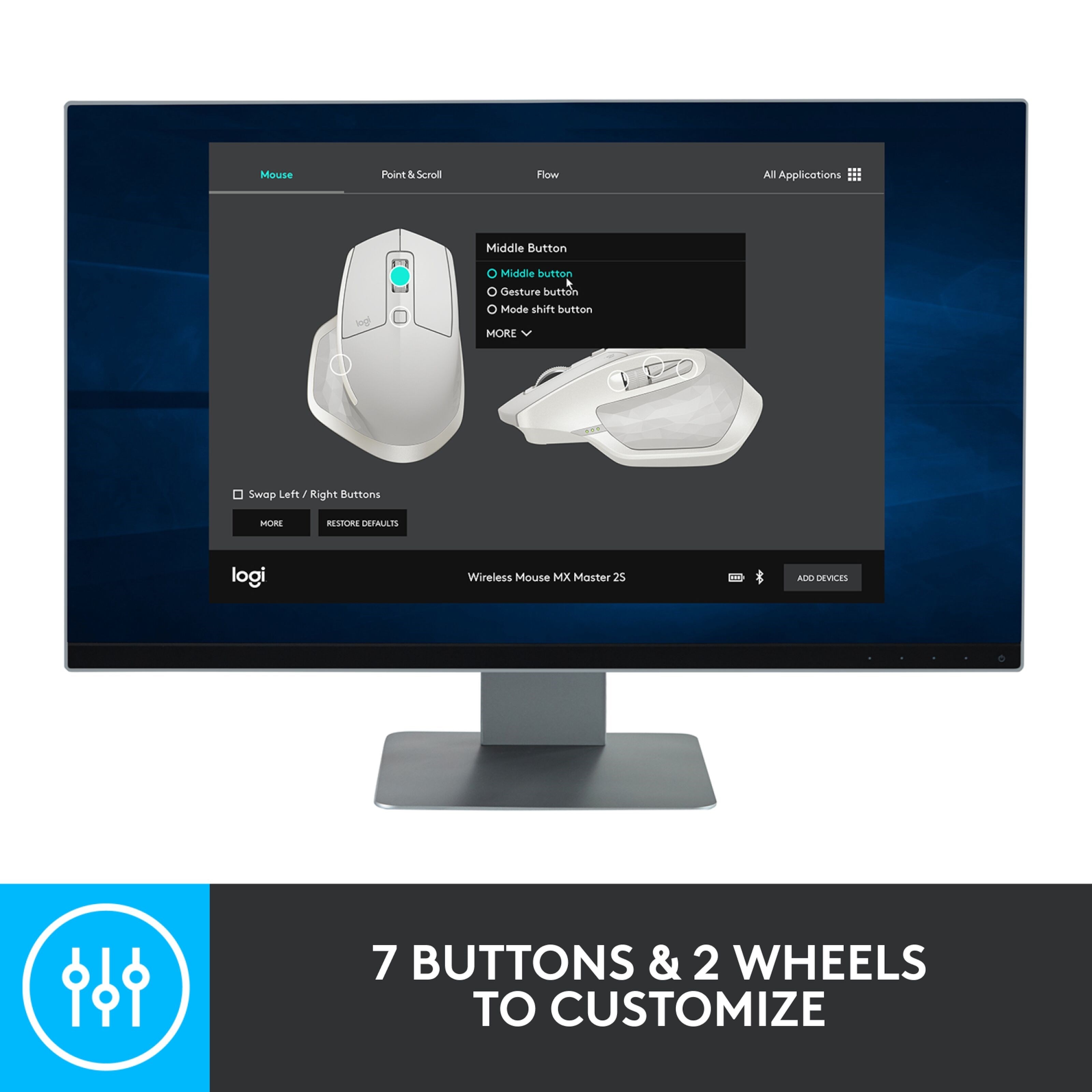 Logitech MX Master 2S Trådløs datamus