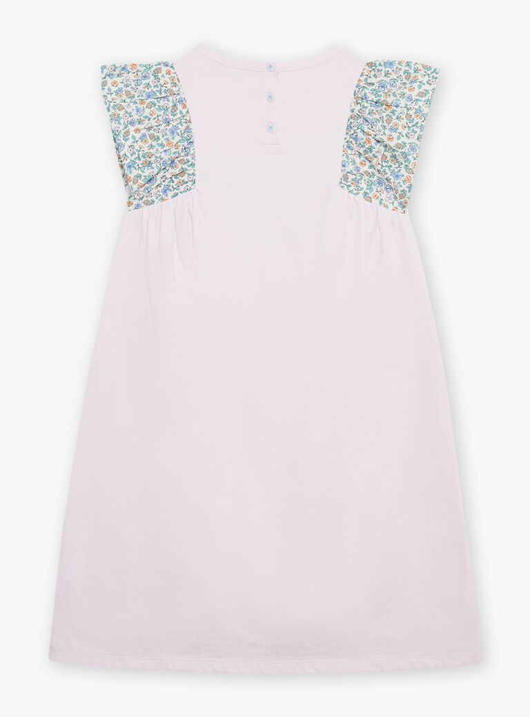 Chemise de nuit rose à imprimé papillons