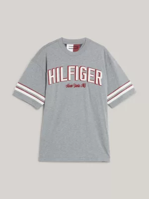 Camiseta de arquivo com listras contrastantes