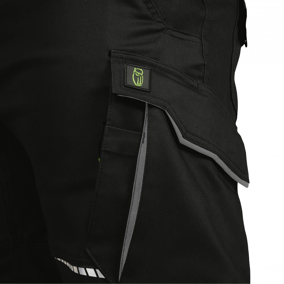 Bodyguard werkbroek, lange taillebroek, zwart/grijs, maat 40, dames