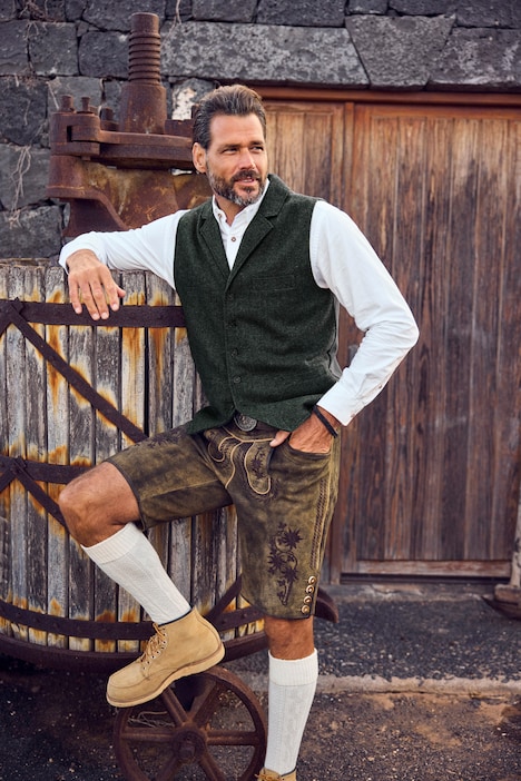 JP 1880 Tweed-Weste FLEXNAMIC®, Revers, Strickrücken