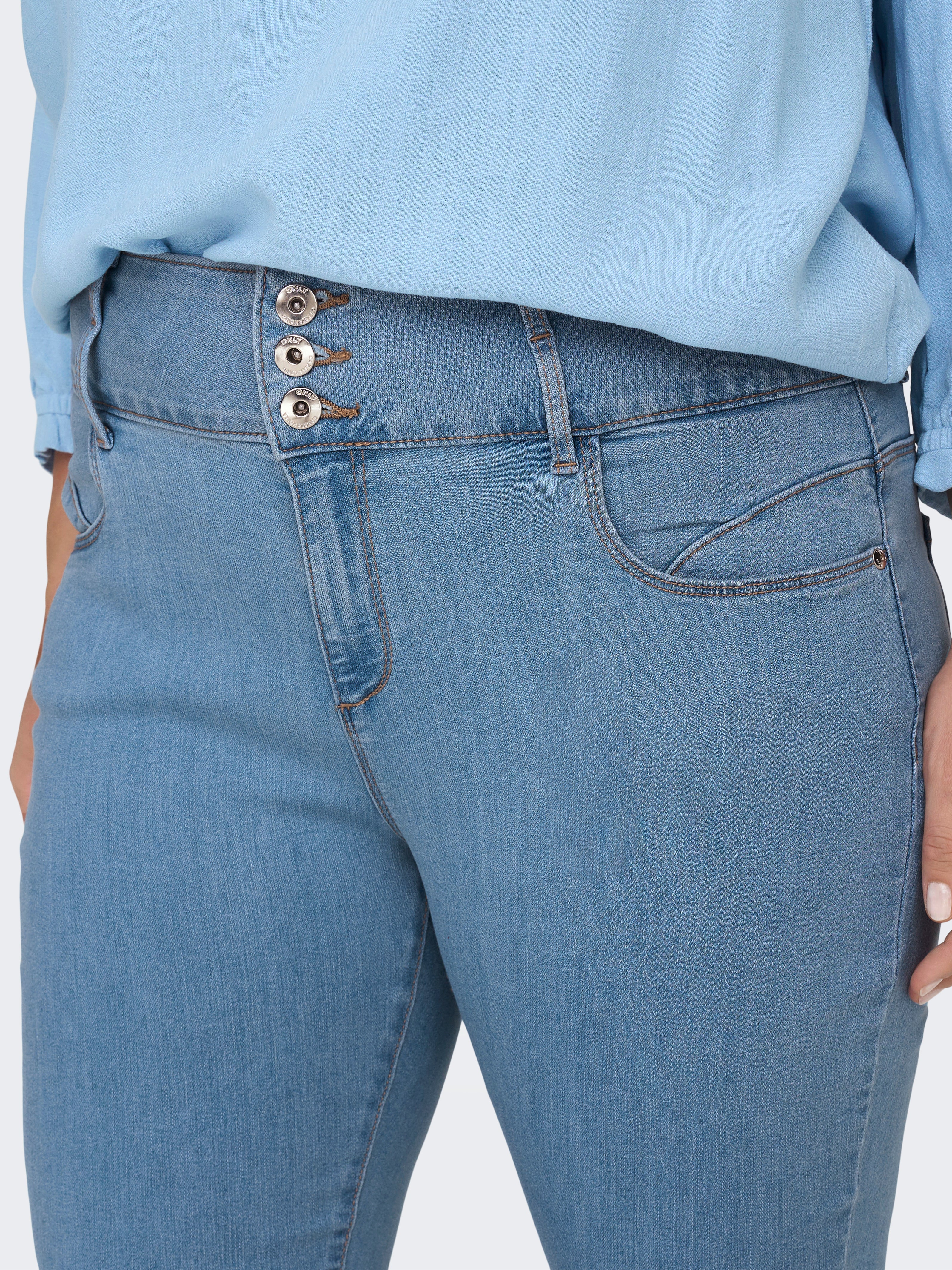 CARANNA Hohe Taille Skinny Fit Jeans Light Blue Denim