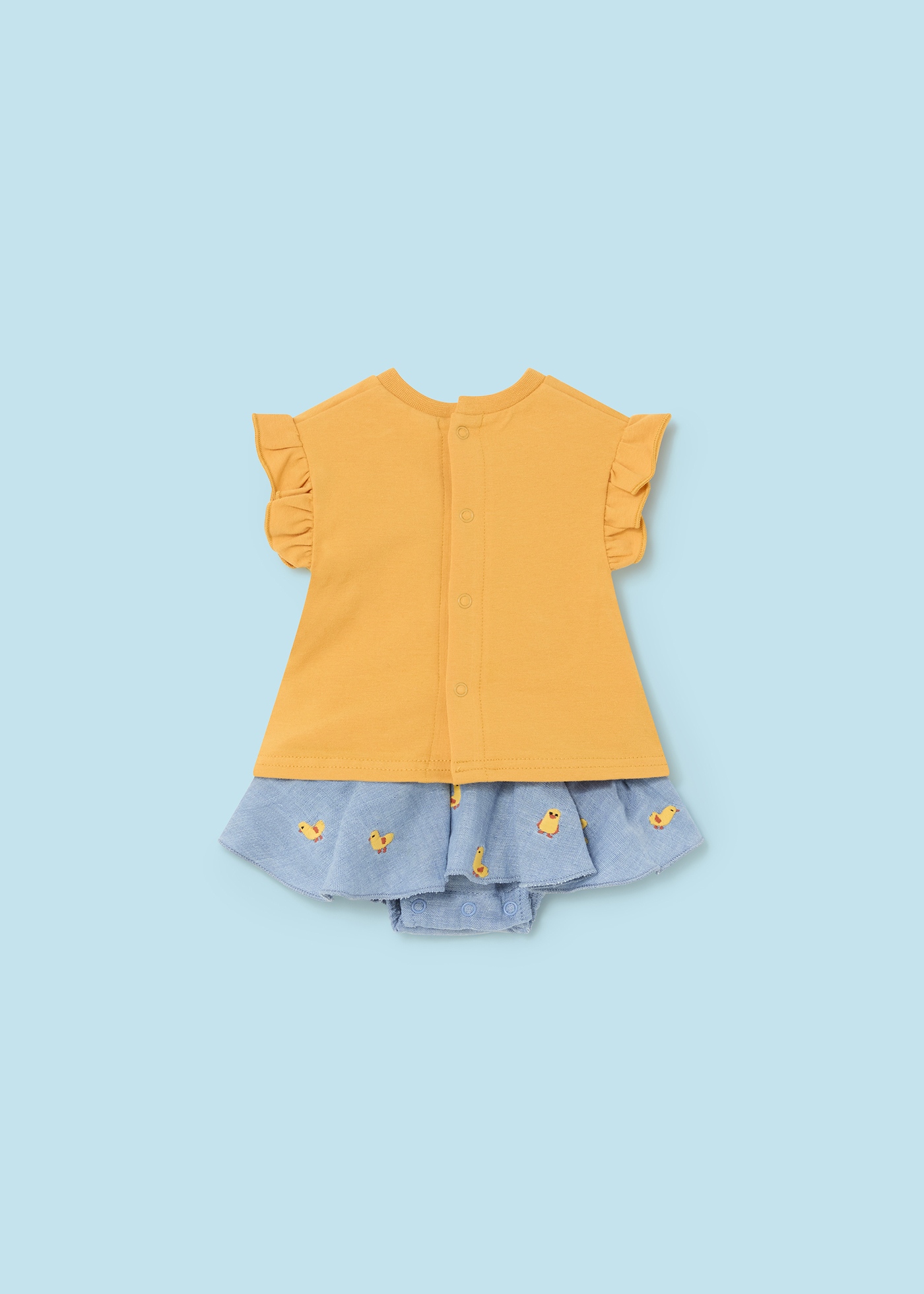 Conjunto de algodão Better Cotton de 2 peças para recém-nascidos, cor milho.