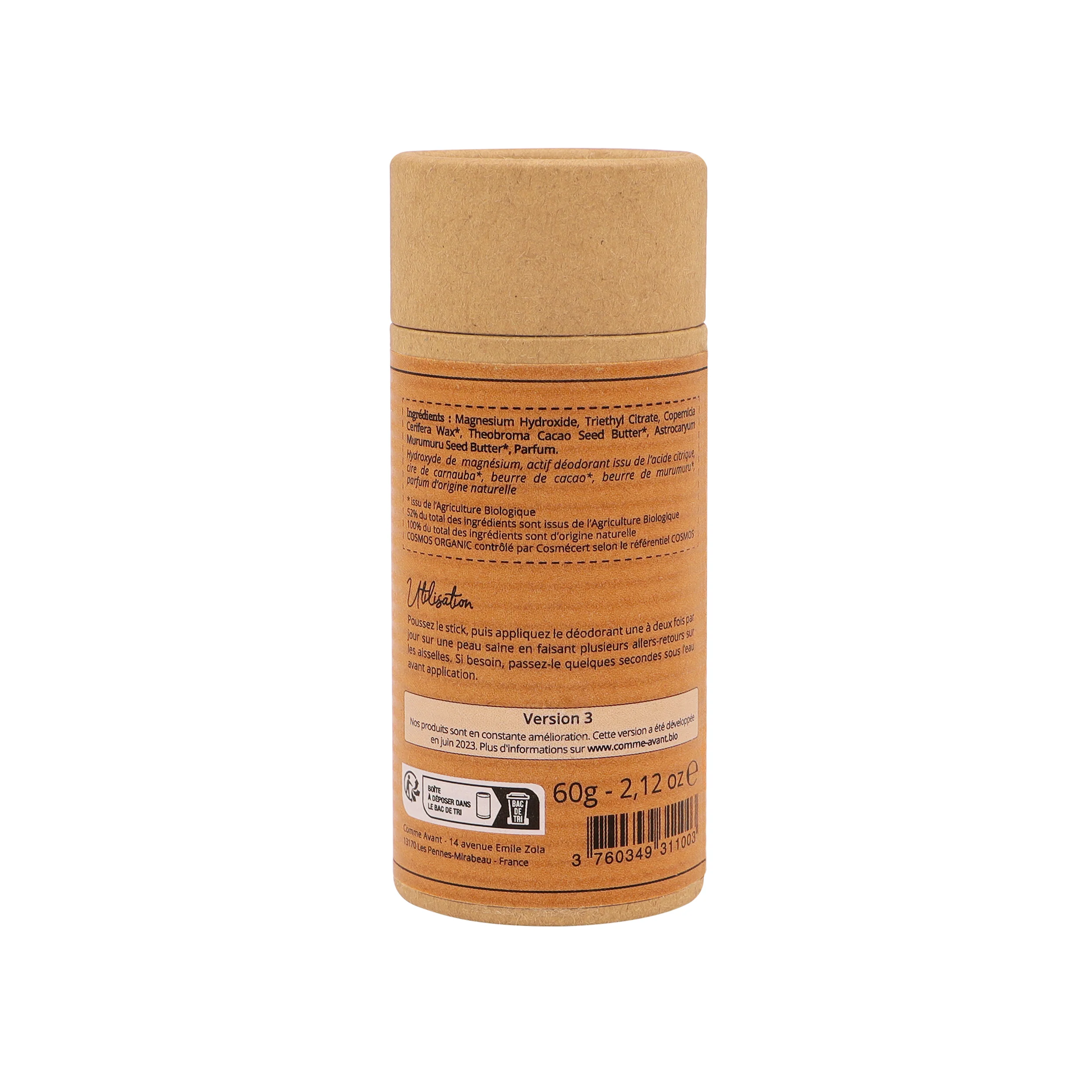 Déodorant solide abricot & fleurs de cerisier - Version 3 - 1 déodorant - 60g