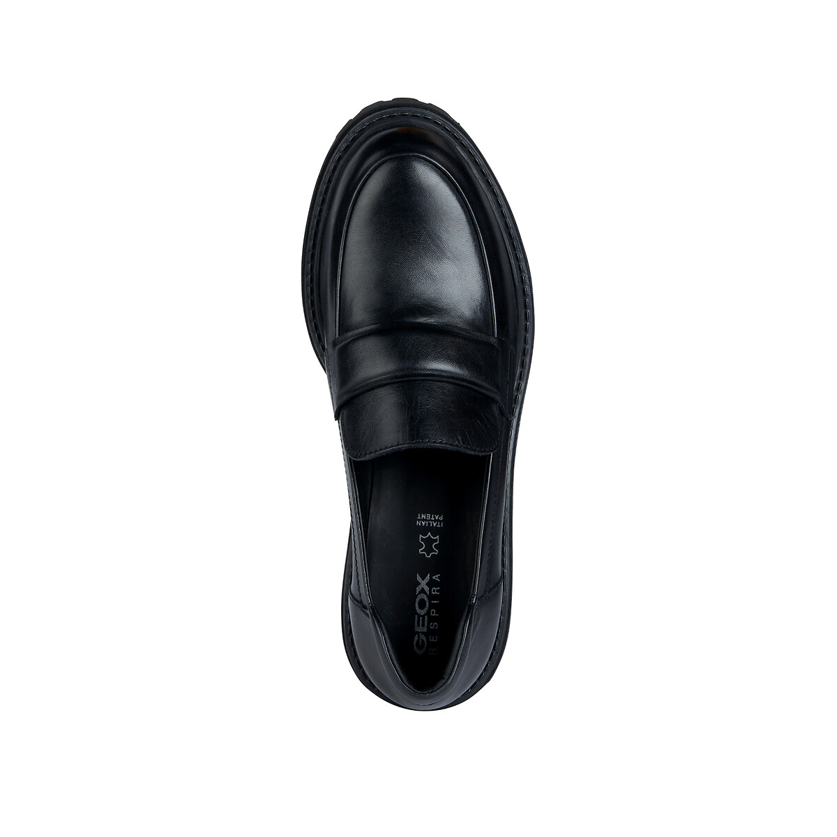 GEOX<br>Mocassins respiráveis em couro Iridea