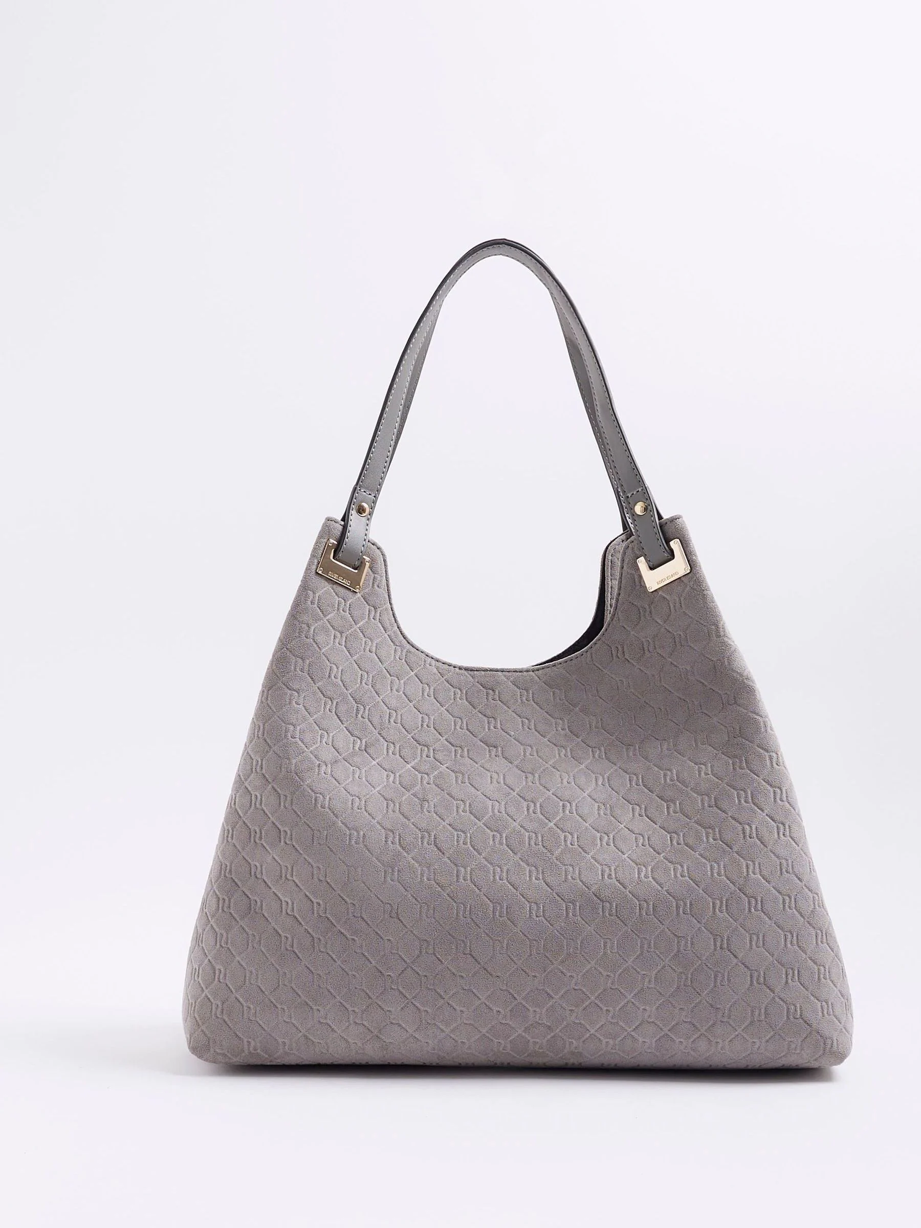 River Island Embossed Chain Slouch Shoulder Bag