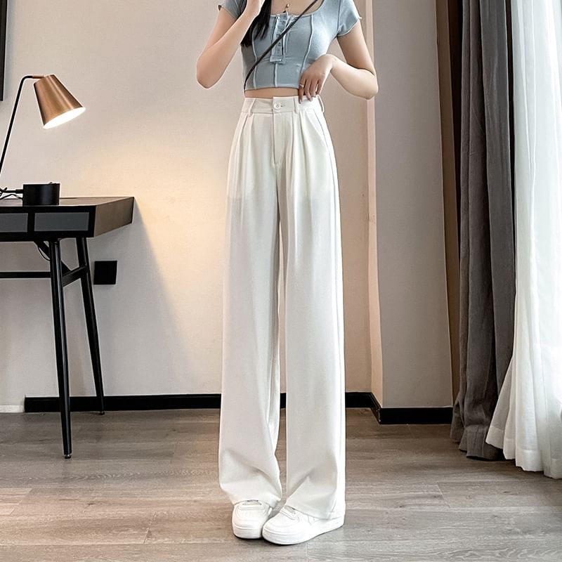 Yupina - Wijde pantalon met hoge taille