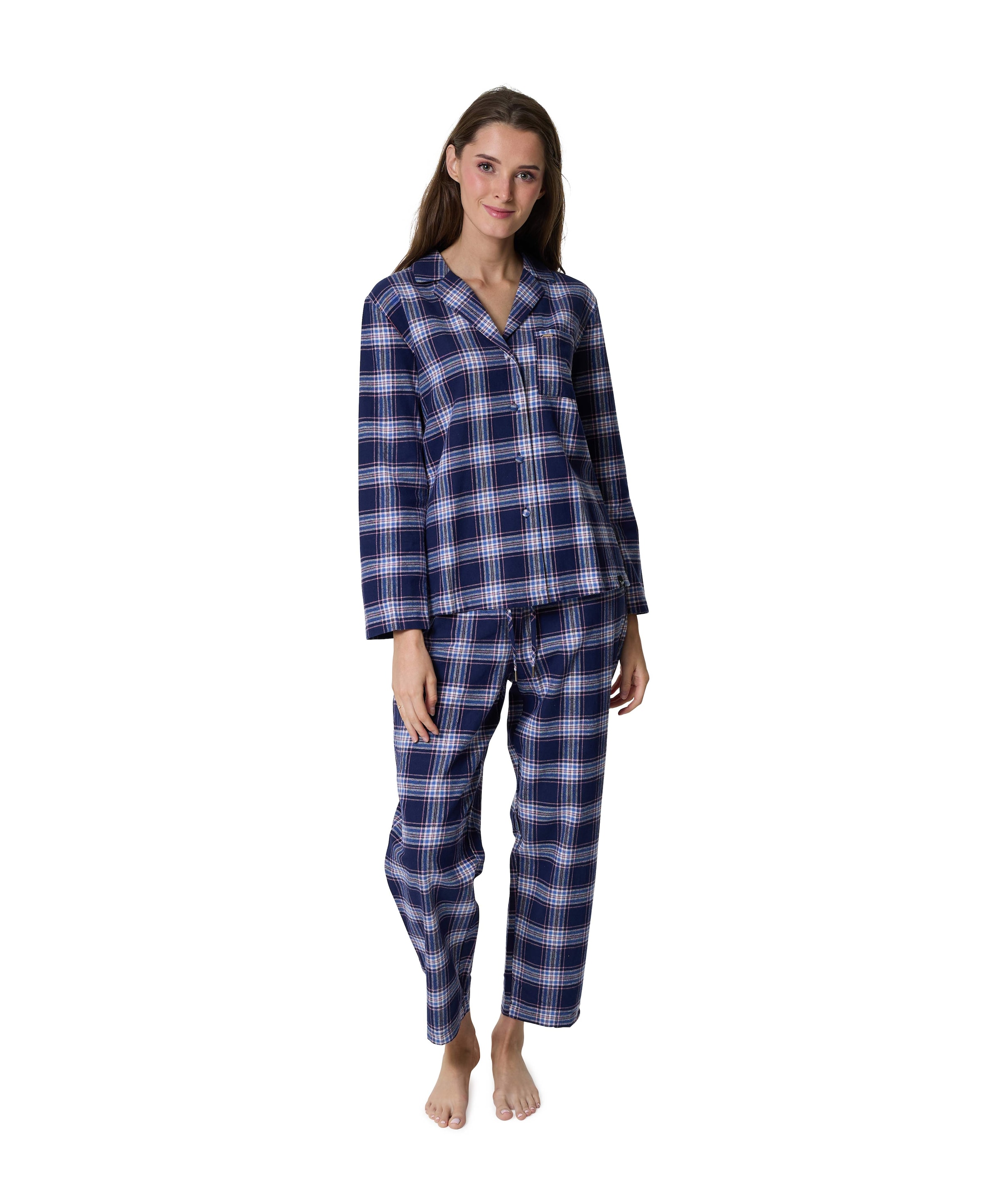 Pretty you London Dames pyjamaset blauw