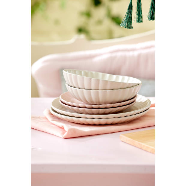 Blokker Soft Shades Sevilla dinerbord roze Ï27cm