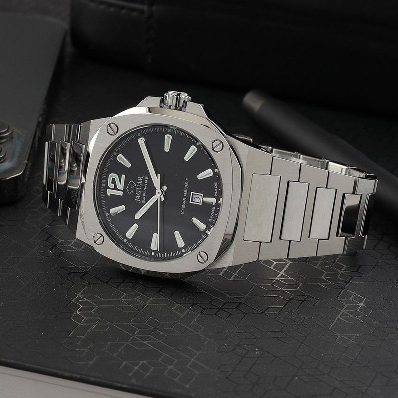 Jaguar - J1024/3 - Heren Horloge - Zilver - Roestvrijstaal - Quartz