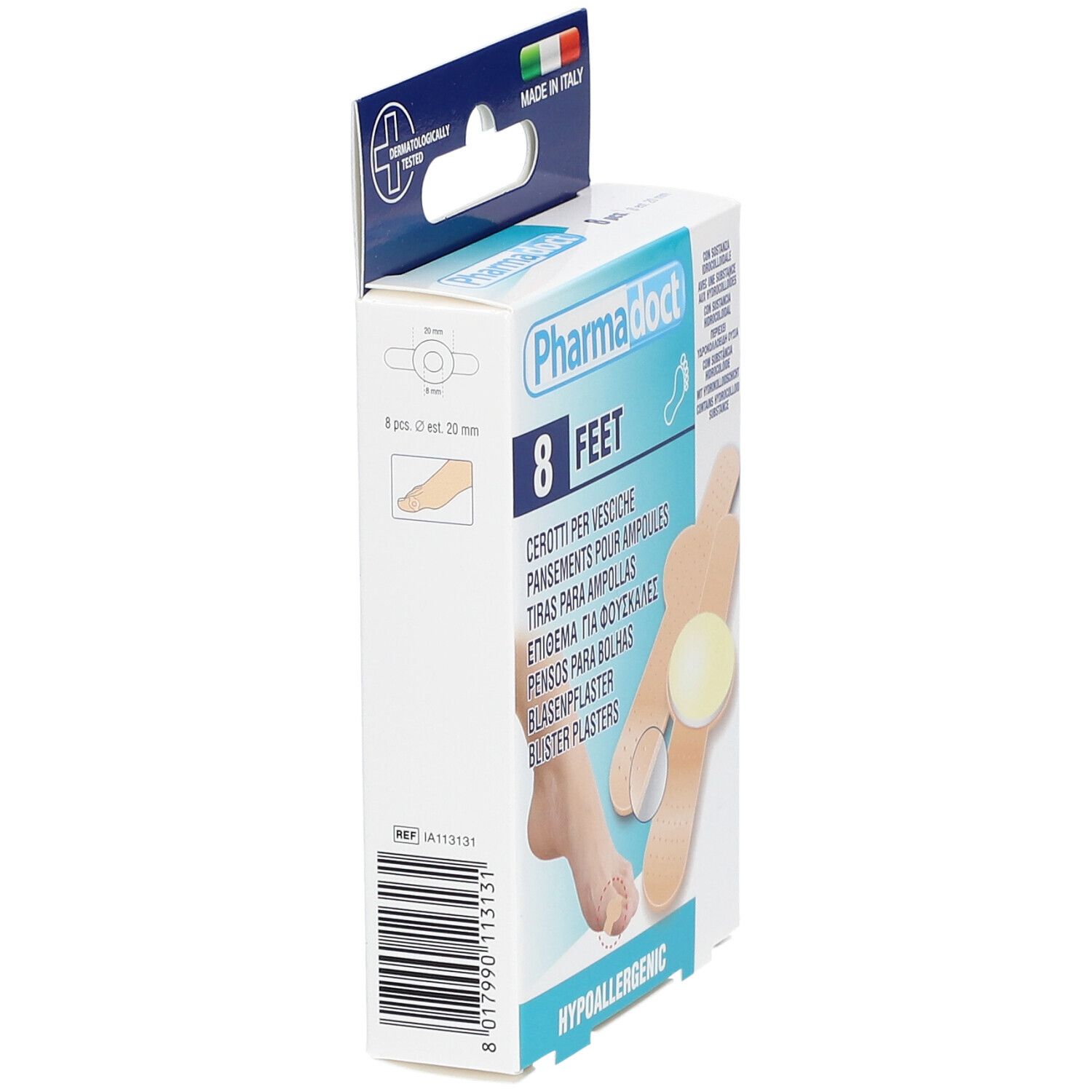 Pharmadoct Feet Blasenpflaster mit Hydrokolloidschicht