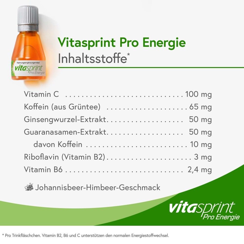 Vitasprint Pro Energie, Nahrungsergänzungsmittel, Vitamin B6, Vitamin C, 24 St.