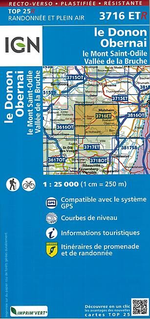 IGN - TOP25R 3716ETR LE DONON OBERNAI 1 25 000