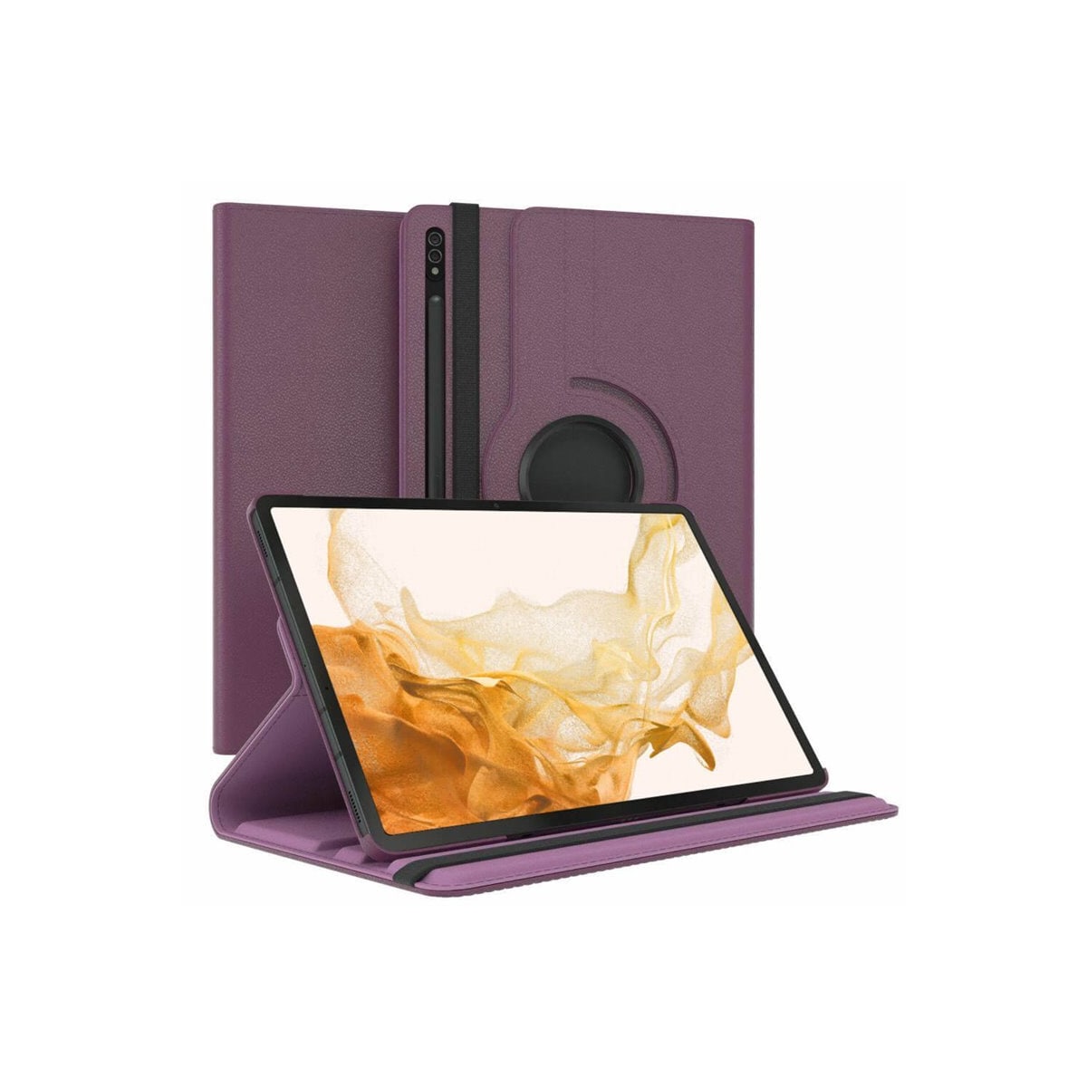 360° roterbar deksel Samsung Galaxy Tab S8 Plus 12.7 - Lilla