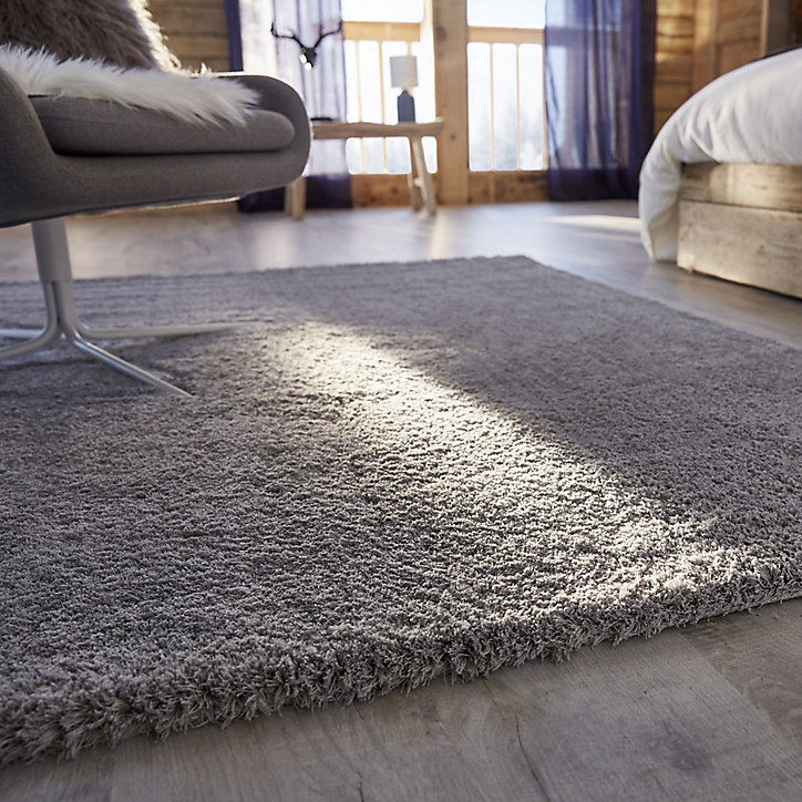 Tapis moderne Cocoon gris l.60 x L.90 cm