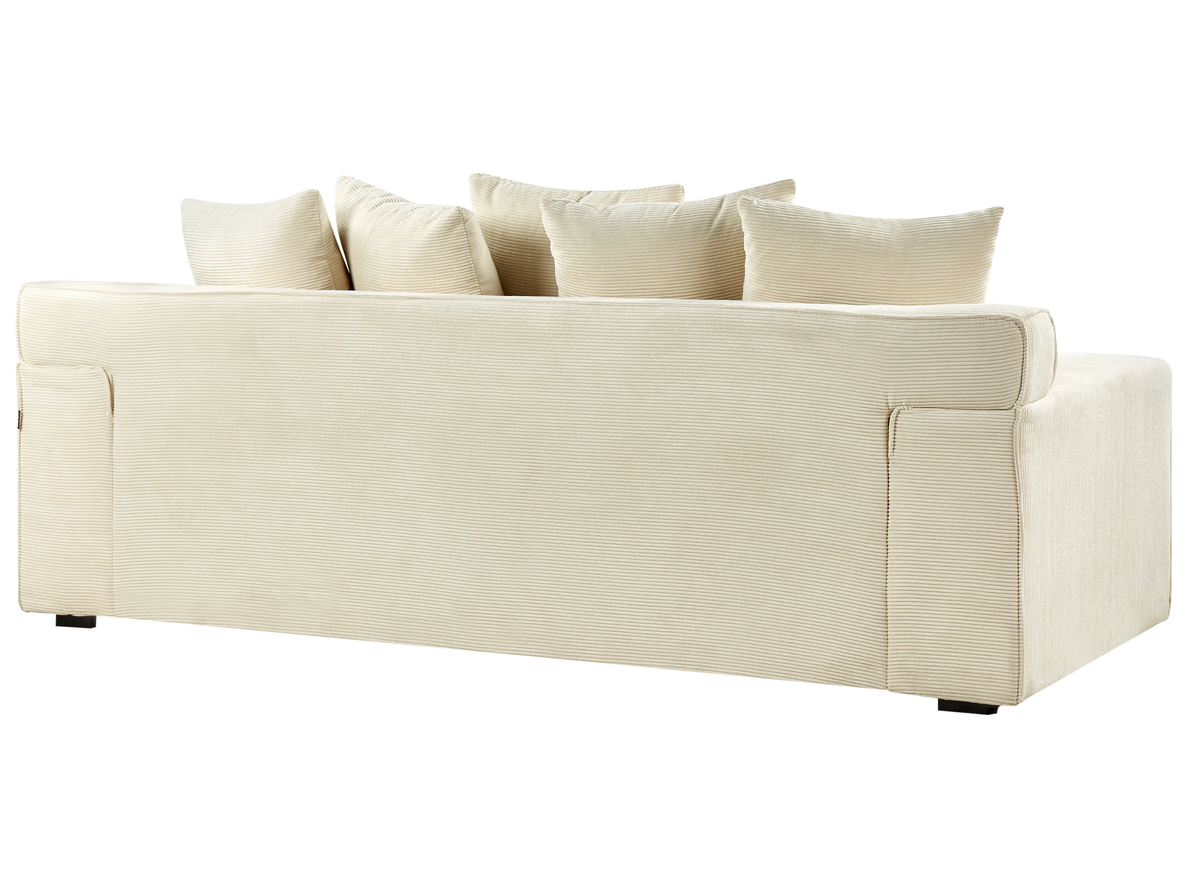 Bank 3-zits VISKAN Corduroy Lichtbeige