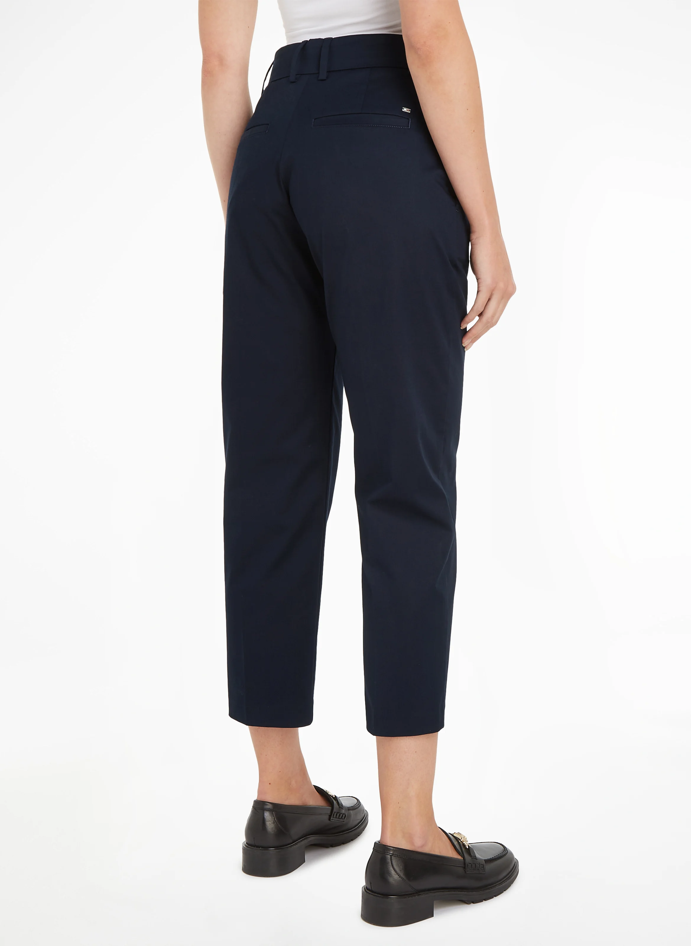 Pantalon chino en coton organique mélangé | Bleu