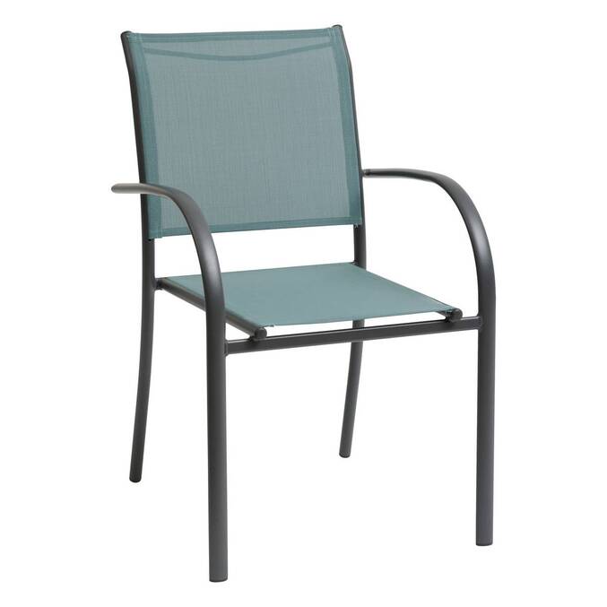 Fauteuil de jardin empilable PIAZZA Vert jade & Graphite