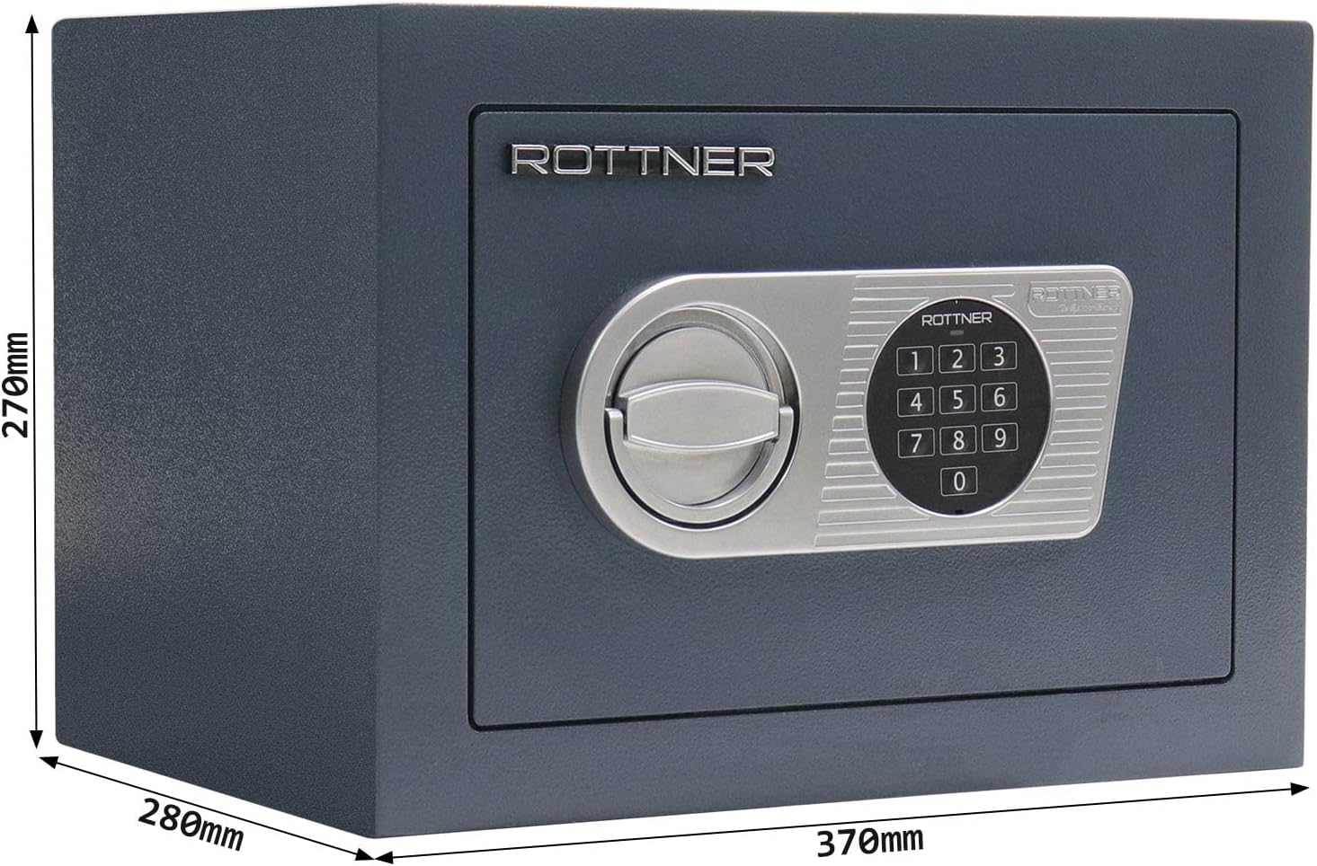 Profirst Wertschutzschrank EN0 Trema 26 Elektronikschloss Feuerfalz Anthrazit BxH 37x27cm herausnehmbarer Fachboden inkl. Befestigungsmaterial