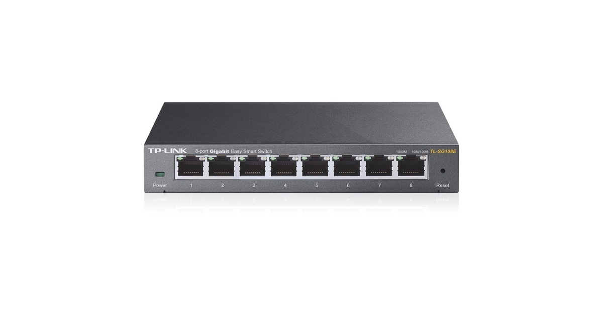 TP-LinkTL-SG108E switch  (Zwart)