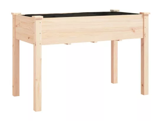 Jardinière bac lit surélevé bois marron 118 x 59 x 76 cm 02_0038120