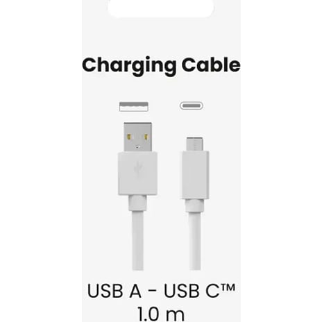 Sinox USB-A til USB-C kabel 1 meter - hvid