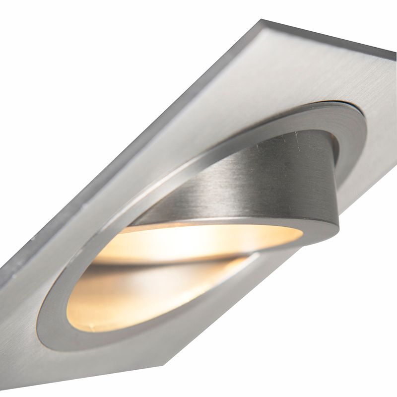 Moderne inbouwspot staal kantelbaar GU10 50mm - Lock 1
