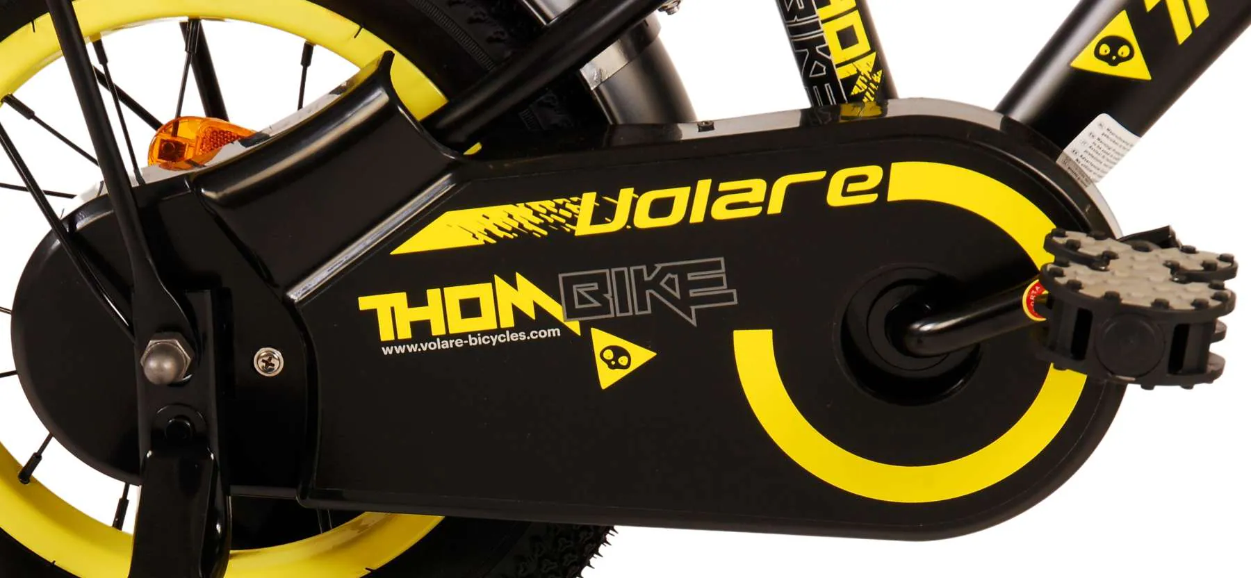 Kinderfahrrad Thombike für Jungen 12 Zoll Kinderrad in Schwarz Gelb