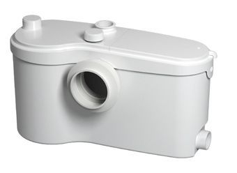 Sanibroyeur Sanibest fecaliënvermaler Sanibest Pro Expert-line v. WC-wastafel-fontein-bidet en douche 507x204x267.5mm inlaatzijde 1xDN100 3xDN40