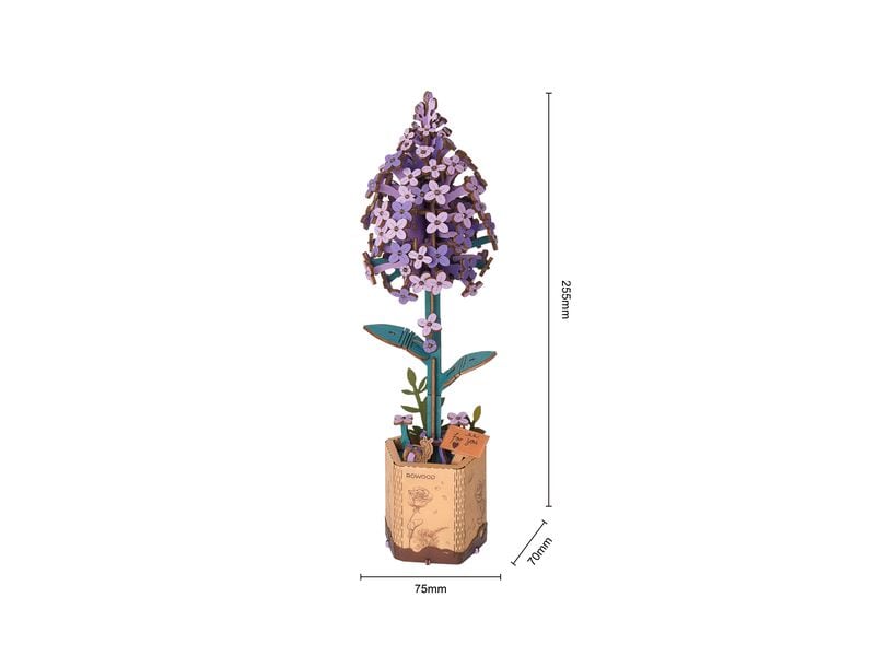 RoboTime Bausatz Lilac 154-teilig 3D-Puzzle aus lasergeschnittenen Holzteilen