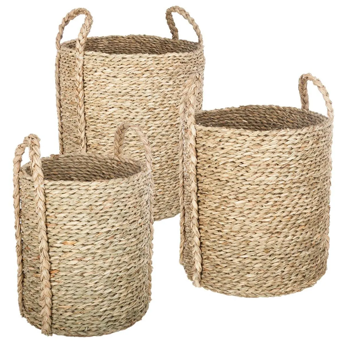Atmosphera, Createur D'Interieur Atmosphera Lot de paniers ronds Seagrass
