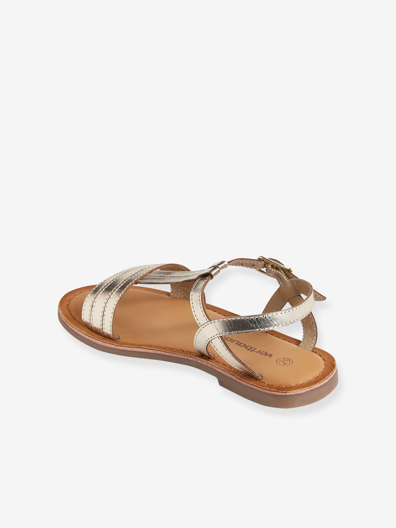 sandálias de couro prateadas para meninas